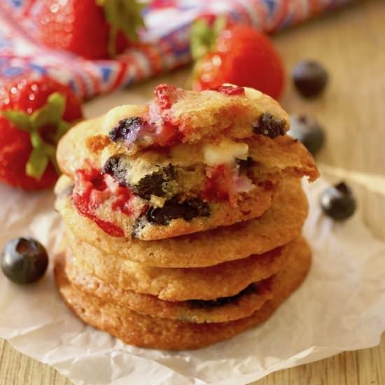 Strawberry-Blueberry Cookies