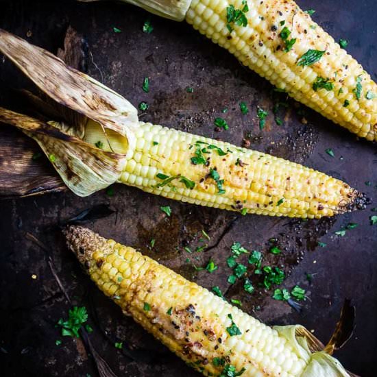 Grilled Corn with Miso Butter