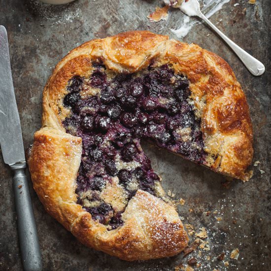 Blueberry & frangipane galette