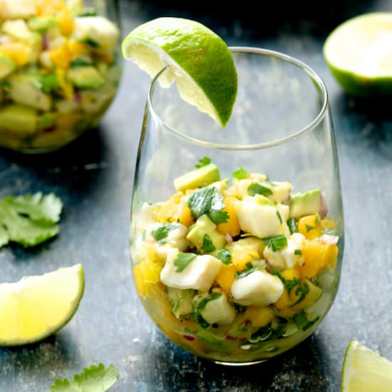 Halibut Ceviche w/ Mango & Avocado