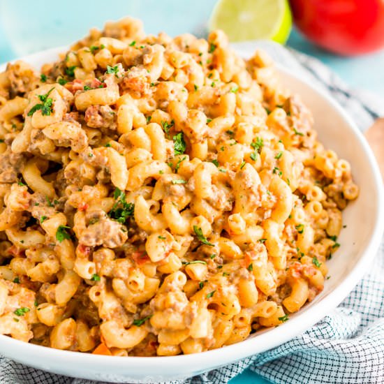 One Pot Chili Mac and Cheese