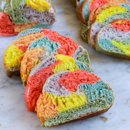 Natural Rainbow Challah