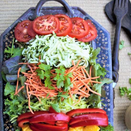 Spring Salad & Hot Peanut Dressing