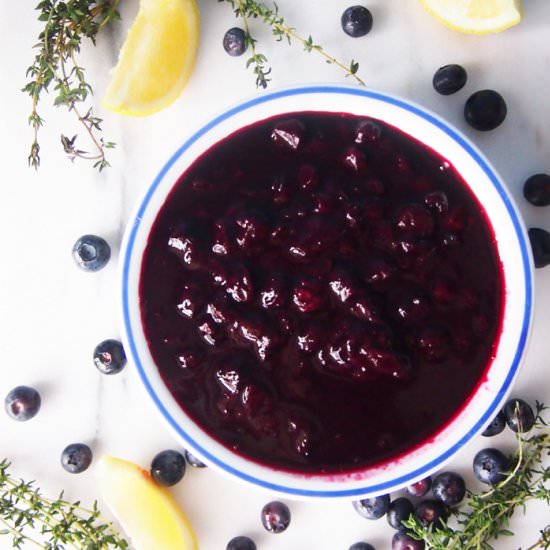 Paleo Blueberry Thyme Jam