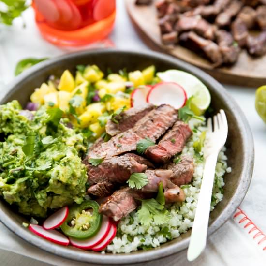 steak taco bowls street taco style