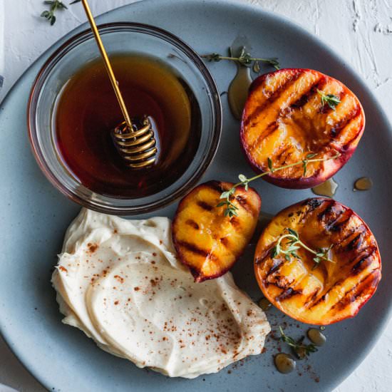 Grilled Peaches & Mascarpone