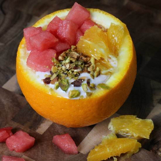 Watermelon Orange Smoothie Bowl