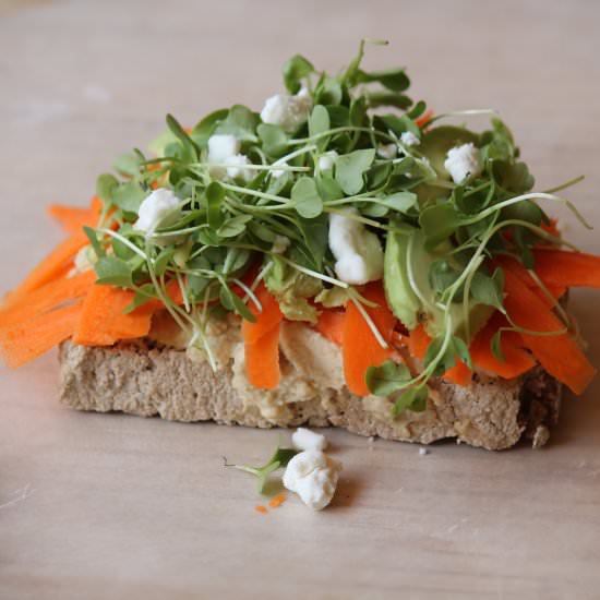 Open-Faced Veggie Sandwich