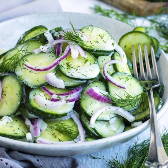 Creamy Cucumber Dill Salad