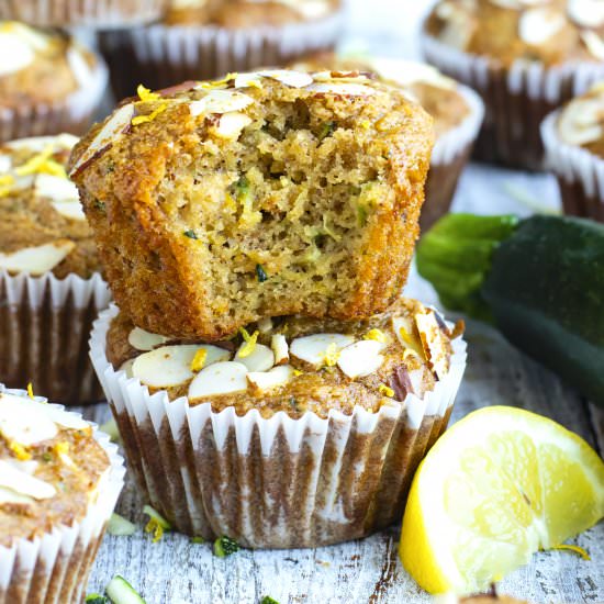 Healthy Lemon Zucchini Muffins