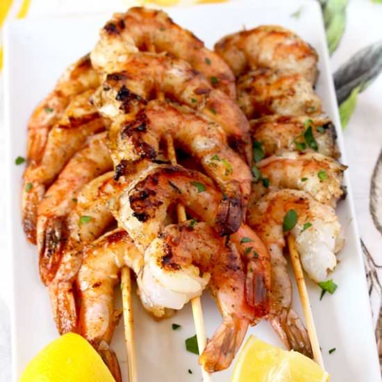 Cajun Grilled Shrimp Skewers