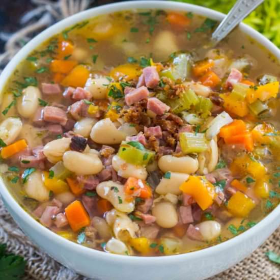 Instant Pot Ham and Bean Soup