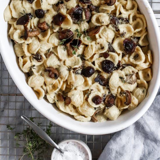 Creamy Vegan Truffle Mushroom Pasta