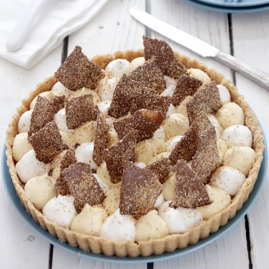 No Bake Ricotta Mango Pie