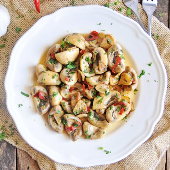 Spicy Garlic Mushrooms