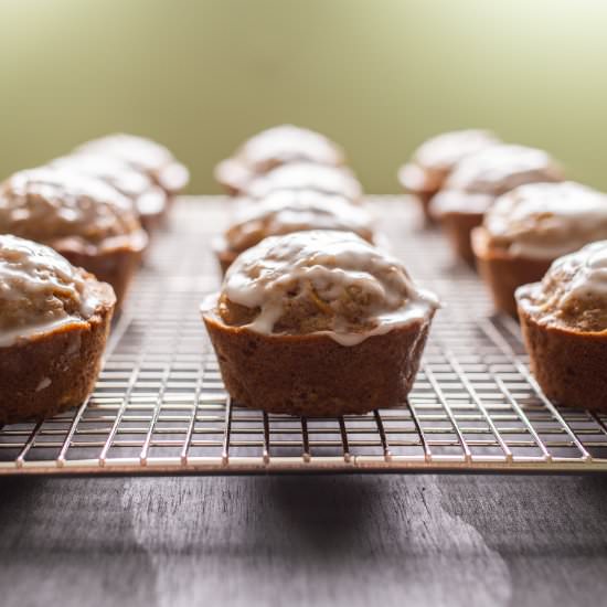 Zucchini Muffins with Lemon Glaze