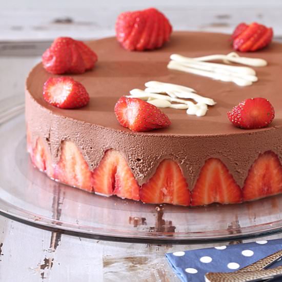 Chocolate Torte with Strawberries