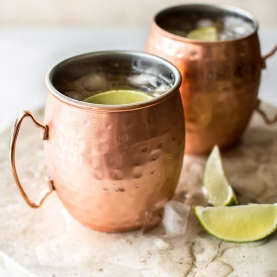 Rhubarb Moscow Mule