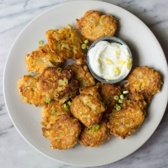Artichoke & Goat Cheese Fritters
