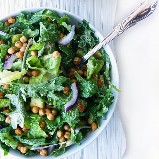 VEGAN TAHINI CAESAR SALAD
