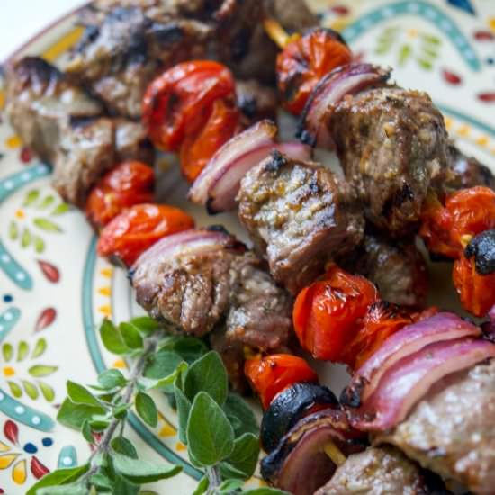 Greek Beef Skewers