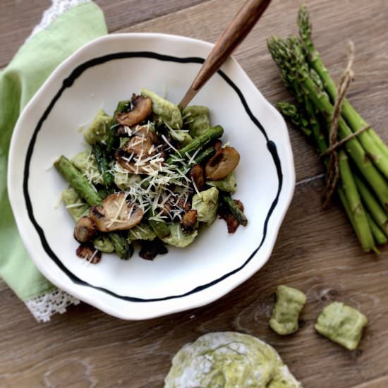 Asparagus and Basil Gnocchi