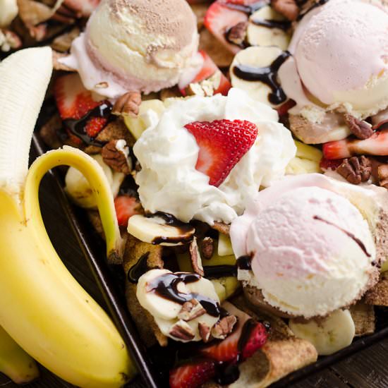 Banana Split Dessert Nachos