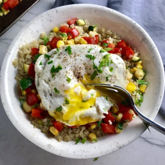 Quinoa with Egg & Veggie Medley