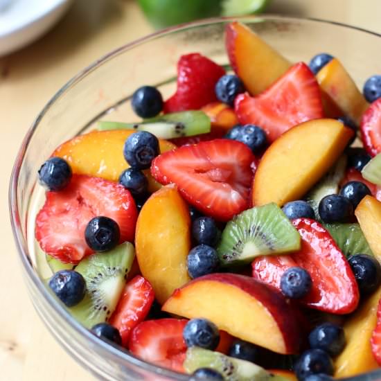 Fruit Salad w/ Honey Lime Dressing