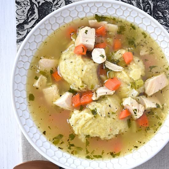 Gluten free Chicken Dumpling soup