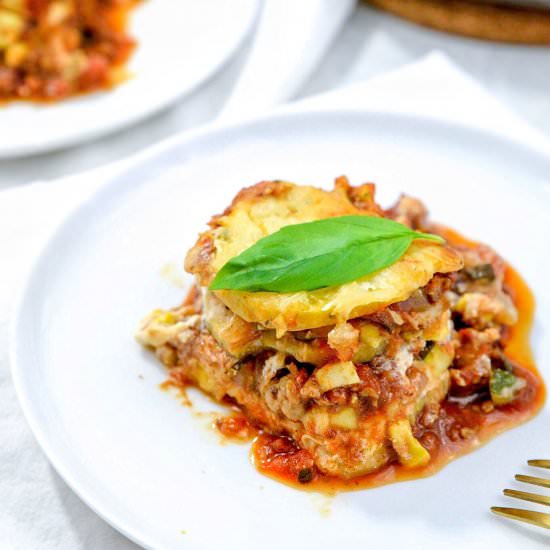 Cheesy Polenta Lasagna with Veggies