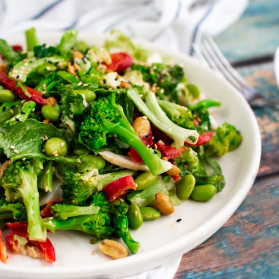 Broccoli and edamame salad