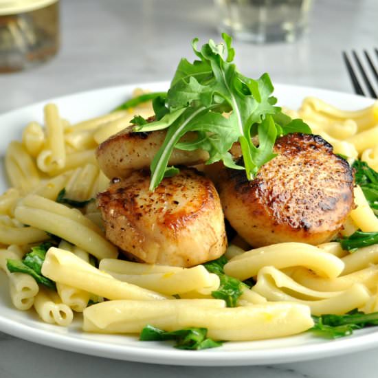 Seared Scallops with Pasta