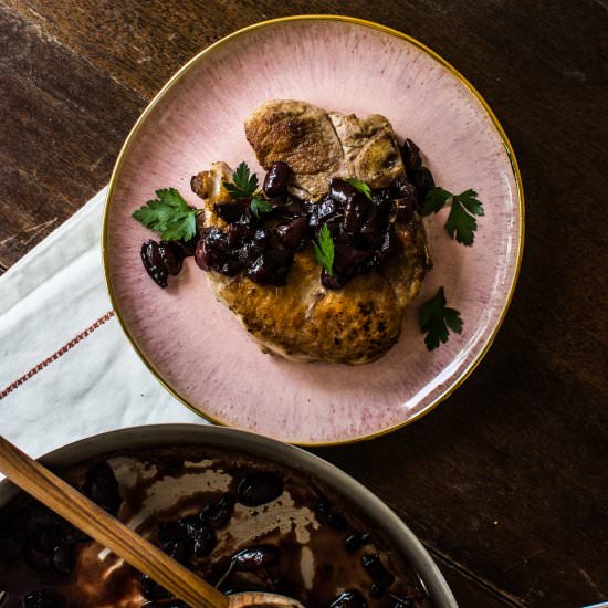 Pork Chops with Cherry Glaze