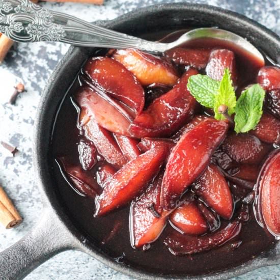 Poached Nectarines