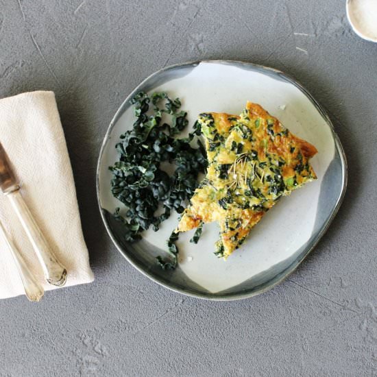 Quinoa and kale frittata
