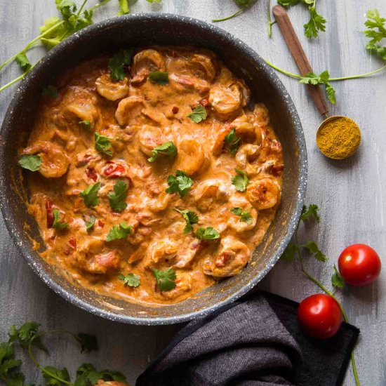 Sour Cream Shrimp Curry