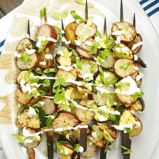 Grilled Potato Salad Skewers