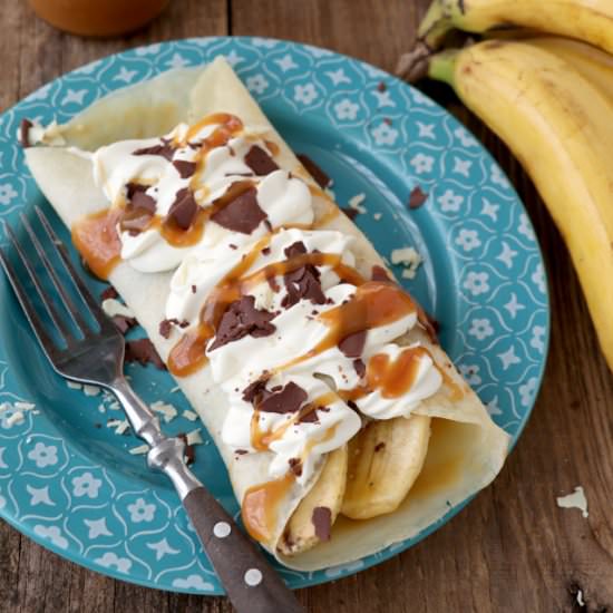 BANANA CREPES WITH CHOCO-CARAMEL