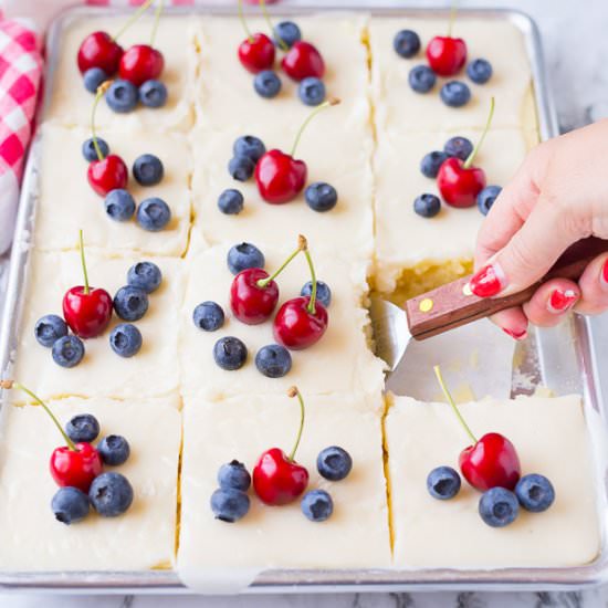 Red, White & Blue Texas Sheet Cake