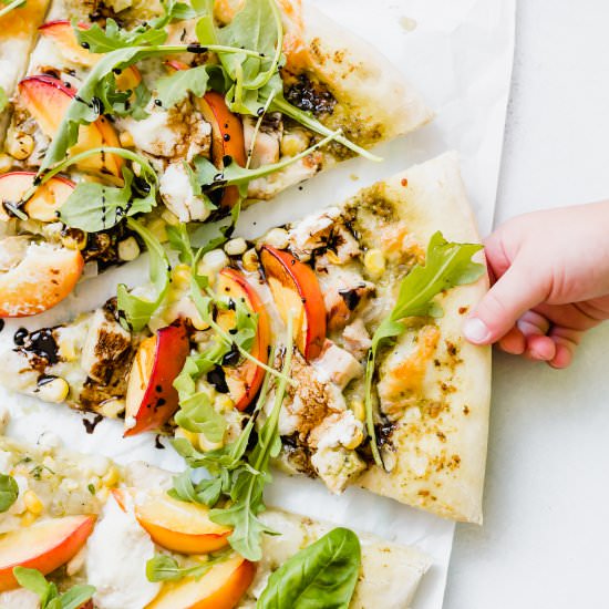 Nectarine Arugula Pizza