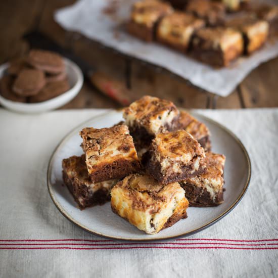 Brownie cheesecake bars