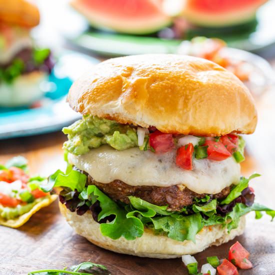 Cheesy Grilled Taco Burgers
