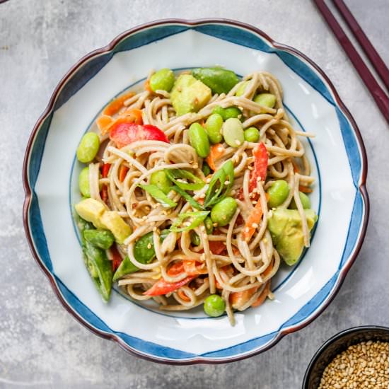 15 Minute Sesame Miso Noodle Salad