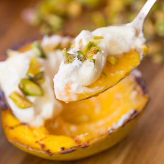 Grilled Mango With Whipped Honey