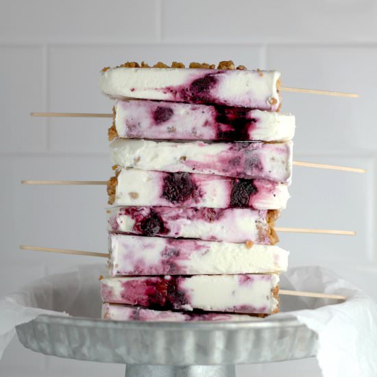 Blueberry Cobbler Popsicles
