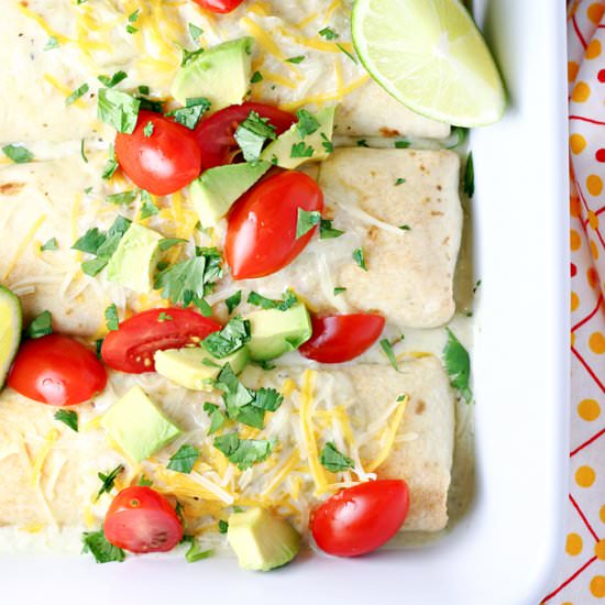 Baked Chicken Chimichangas