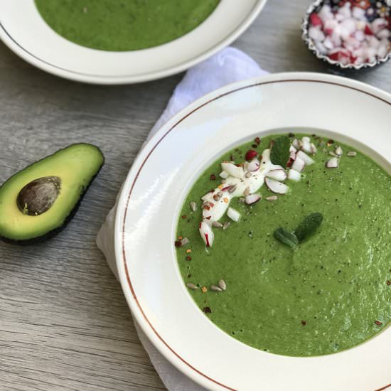 Mint and Garlic Creamy Gazpacho