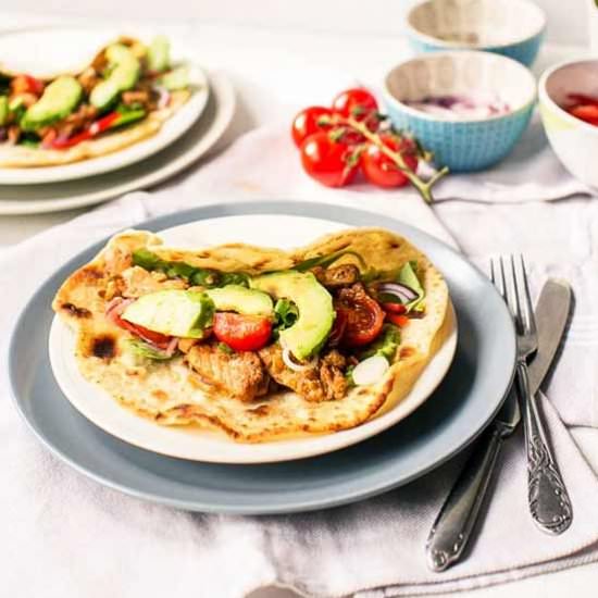 Avocado salmon wraps