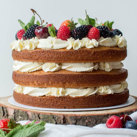 Summer Berry Cake with Homemade Jam